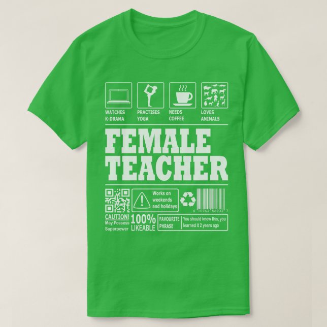 Camiseta Professora feminina (Frente do Design)
