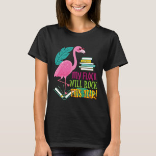 Camiseta Professora Flamingo Meu Relógio Vai Balançar A Esc