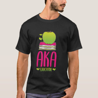 Camiseta Professora Green Apple Escola Educadora AKA S