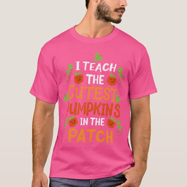 Camiseta Professora Halloween Pumpkin Halloween Figurino en (Frente)