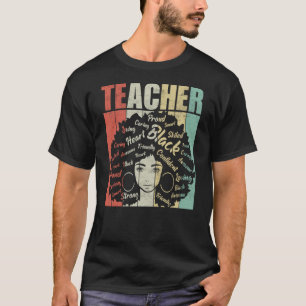 Camiseta Professora História Negra Mês História Americana A