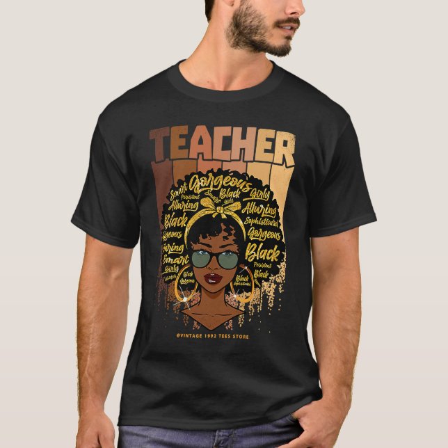 Camiseta Professora História Negra Mês Professora Negra (Frente)