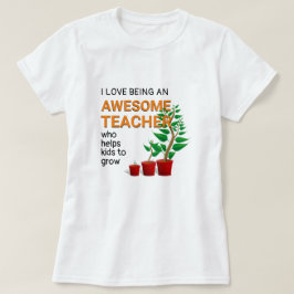 Camiseta Professora Incrível Ajuda Crianças a Crescer