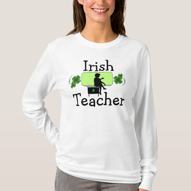 Camiseta Professora Irlandesa De Longa Folga Meninas T-Shir (Frente)