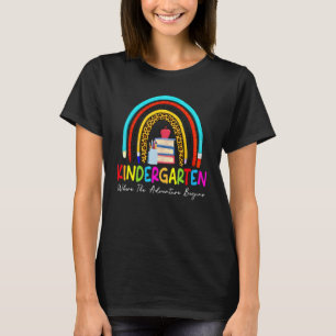Camiseta Professora Jardim de Infância Arco-íris Segundo Gr