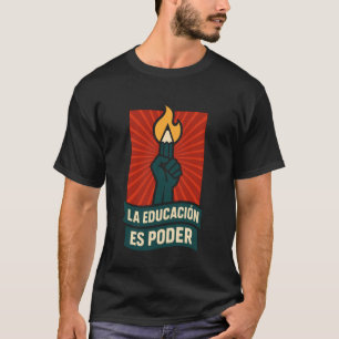 Camiseta Professora Latina Educadora Bilíngue Herança Espan