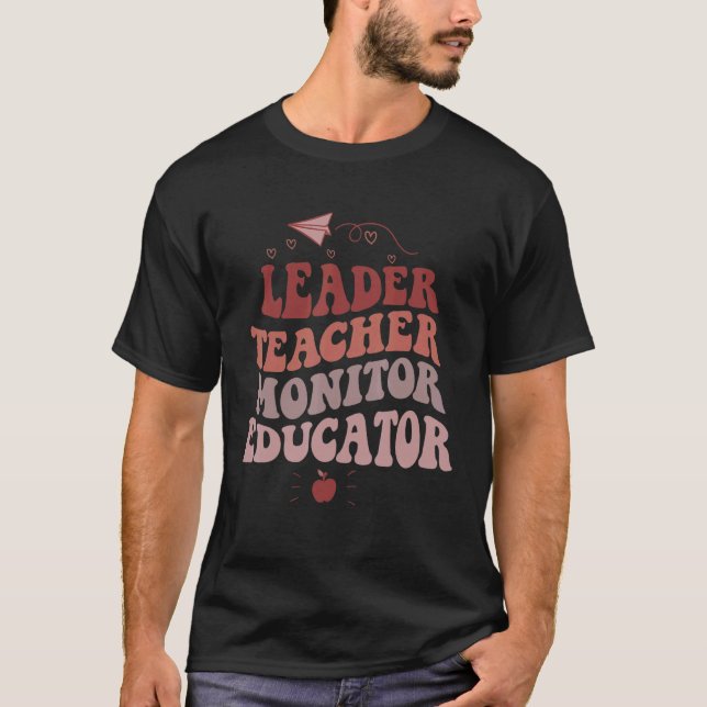Camiseta Professora líder Monitor Educador estilo Groovy 1 (Frente)