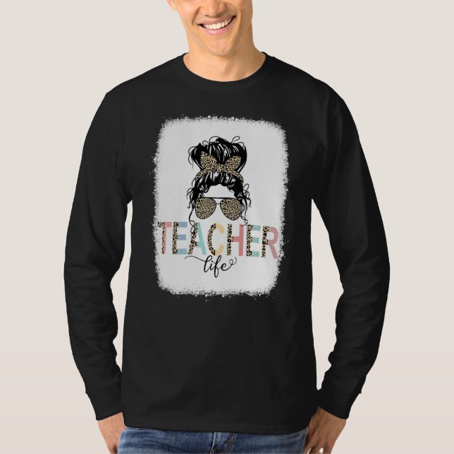 Camiseta Professora Life Sangrou a vida do professor Royal  (Frente)