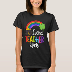 Camiseta Professora Mais Sortuda Do Dia de São Patrício Fel