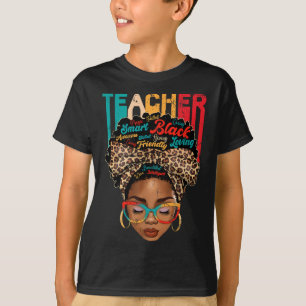 Camiseta Professora Negra Afro Inteligente Americana Negra