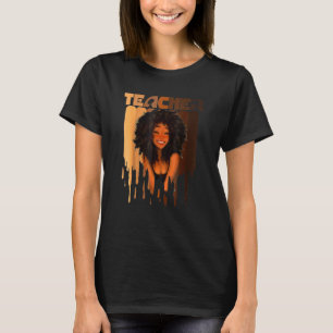 Camiseta Professora negra afro melanina História negra