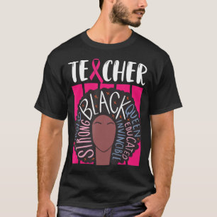 Camiseta Professora Negra Conhecimento do Cancer Materno So