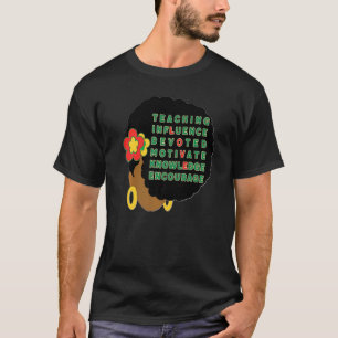 Camiseta Professora Negra De Cabelo Negro Melanina Professo