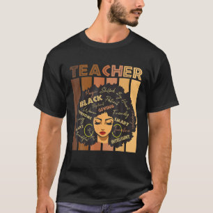 Camiseta Professora negra depois de tramar o preto