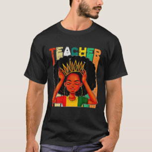 Camiseta Professora negra depois de tramar o preto