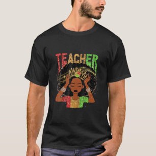 Camiseta Professora Negra Educadora Magia África Orgulhosa