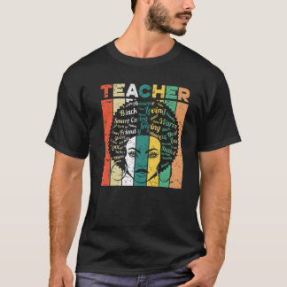 Camiseta Professora negra História negra mês orgulhosa afri