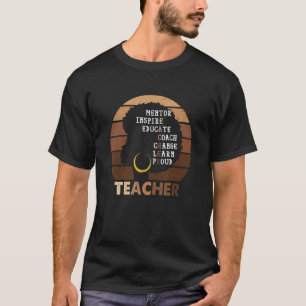 Camiseta Professora Negra Inspiração Melanin Afro Histo