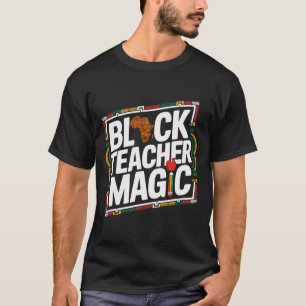 Camiseta Professora Negra Magia Afro Mês da História Negra