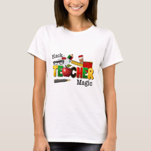 Camiseta Professora Negra Magia História Negra Africana-Ame