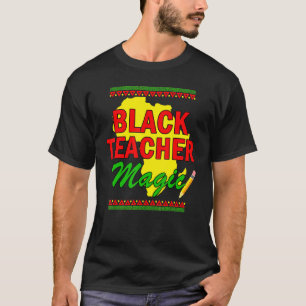 Camiseta Professora Negra Magia História Negra Africana-Ame