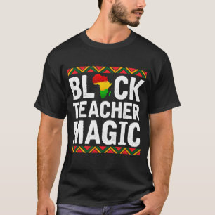 Camiseta Professora Negra Magia História Negra Africana-Ame