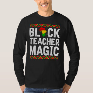 Camiseta Professora Negra Magia História Negra Africana-Ame