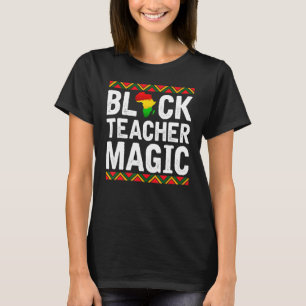 Camiseta Professora Negra Magia História Negra Africana-Ame
