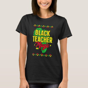 Camiseta Professora Negra Magia História Negra Africana-Ame