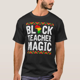 Camiseta Professora Negra Magia História Negra Africana-Ame