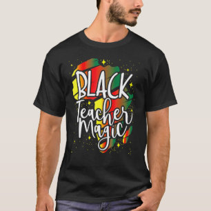 Camiseta Professora Negra Magia História Negra Africana-Ame