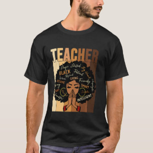 Camiseta Professora Negra Mulher Negra Afro-Africana Histó
