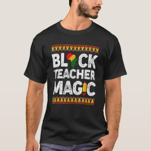 Camiseta Professora Negra Professora Mágica Homens Mulheres