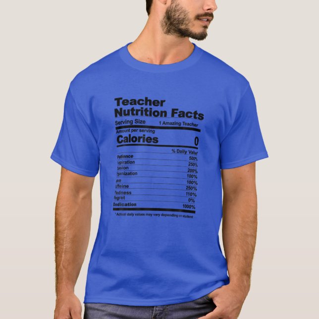 Camiseta Professora Nutricional Fala Engraçado Nutrição de  (Frente)