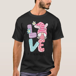 Camiseta Professora Páscoa de vida Gnomo Bunny Love Páscoa 