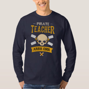 Camiseta Professora Pirata Arrr Legal Rústica do Crânio