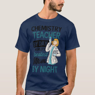 Camiseta Professora Por Dia Mãe Por Treino Noturno De Quími