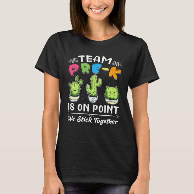 Camiseta Professora Pré-Escolas do Team Pre K Estudante De  (Frente)