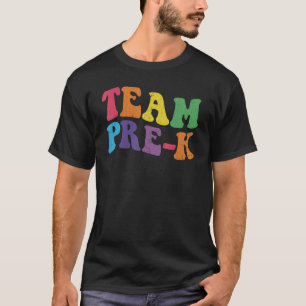 Camiseta Professora Pré-K Da Equipe Estudante De Pré-Escola