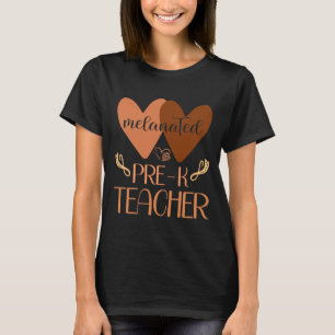 Camiseta Professora Pré K Negra Pré-escola História das Mul