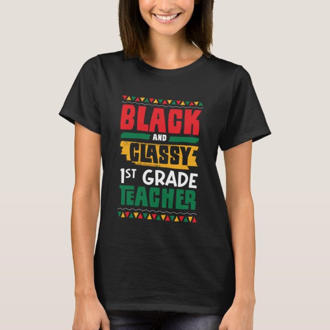 Camiseta Professora Preto e Classe 1rua História Preta M (Frente)