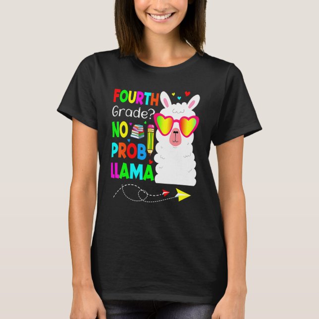 Camiseta Professora Prob Llama No 4º Grau Volta Ao (Frente)
