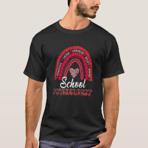 Camiseta Professora Psicóloga Da Escola LSSP Rainbow De Vol