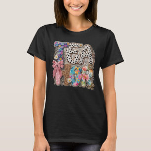 Camiseta Professora Retro Coquette - Floral Leopardo