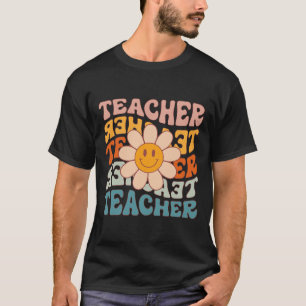 Camiseta Professora Retro Daisy Colorida - T Ensino Fundame