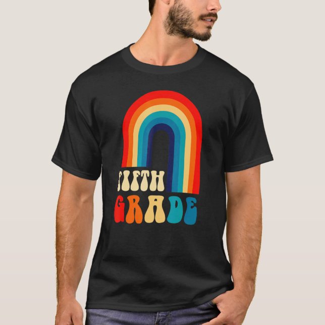 Camiseta Professora Retro Vintage - Classe 5 Teache (Frente)
