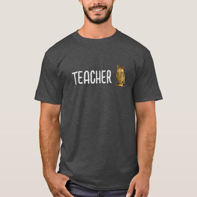 Camiseta Professora, T-Shirt da Coruja de Águia (Frente)