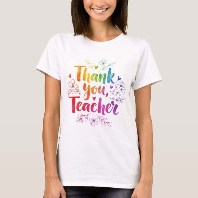 Camiseta Professora T-Shirt - Obrigado, Professor! (Frente)