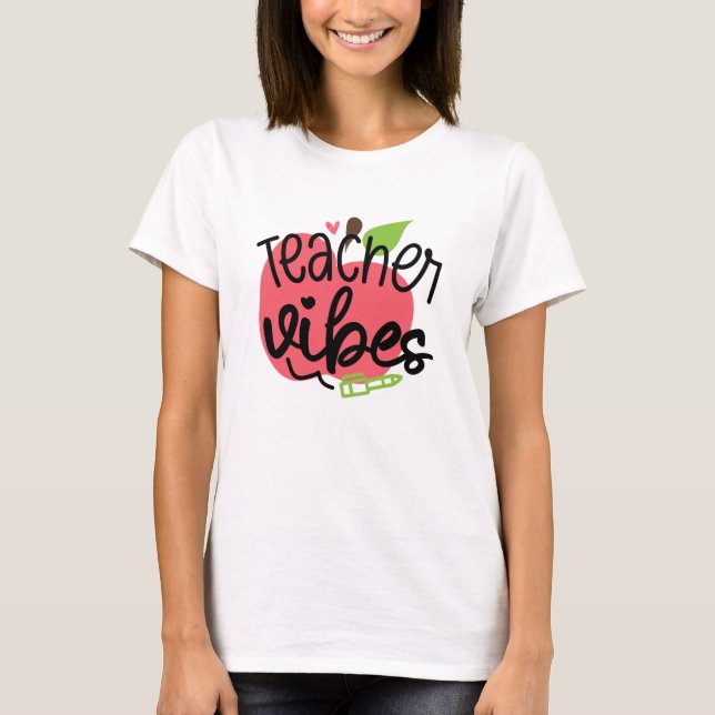 Camiseta Professora Vibes Apple (Frente)