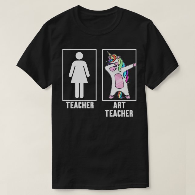Camiseta Professora vs Professora de Arte 1 (Frente do Design)